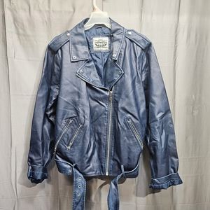 Levi's Leather Jacket With Belt 2XL